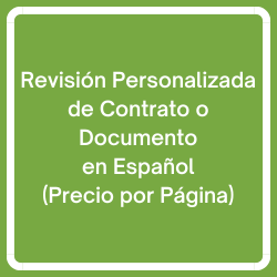 Revision de Contrato o Documento en Español (Precio por Pagina)