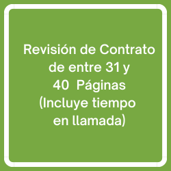 Revision de Contrato de entre 31 y 40 Paginas (Español o Ingles)